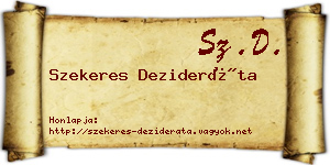 Szekeres Dezideráta névjegykártya